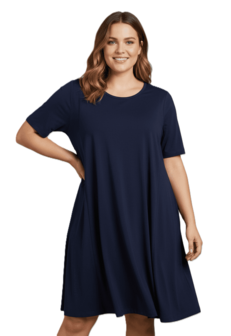 Tuniek Jill A-lijn donker blauw