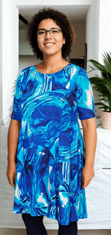 Jurk Tuniek Mara blauw