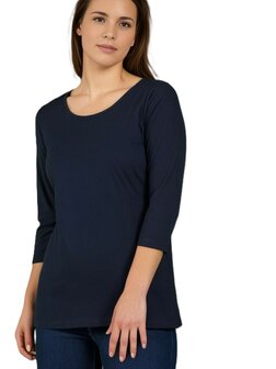 Shirt Amy viscose donker blauw