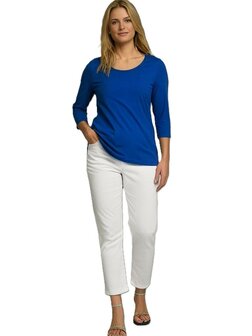 Shirt Amy viscose kobalt blauw