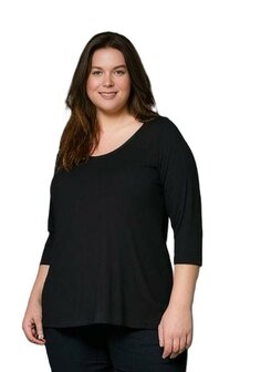 Shirt Amy viscose zwart