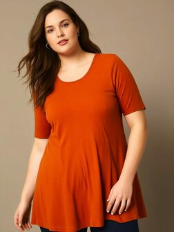 A-lijn shirt korte mouw oranje