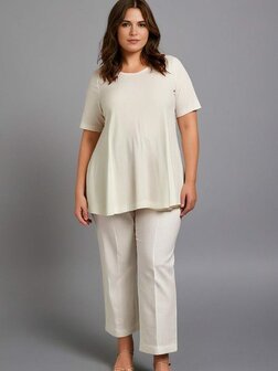 A-lijn shirt korte mouw ecru