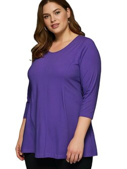 A-lijn shirt 3/4 mouw paars