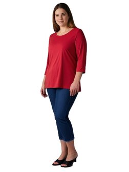 Shirt Amy viscose donker rood