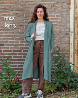 Vest Max lang zeegroen