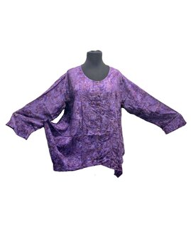 Blouse wizard batik paars 