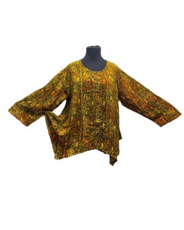 Blouse wizard batik oranje oker