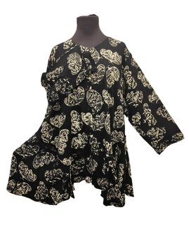 Blouse b148 batik zwart vlinder