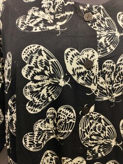 Blouse b148 batik zwart vlinder