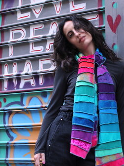 Warme sjaal - regenboog - Liz