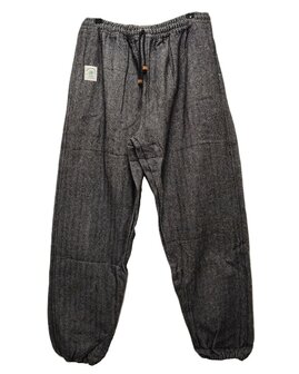 Broek Hennep visgraat zwart