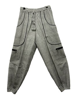 Broek katoen bies grijs
