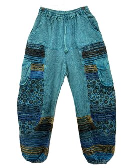 Broek katoen razer turquoise