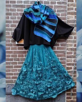 Rok lochy bloem effen