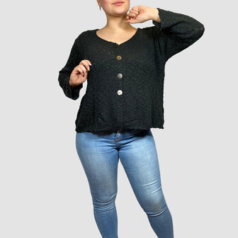 Vest Orchid donker turquoise