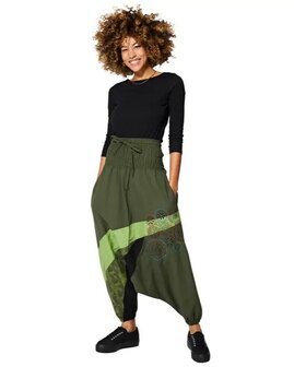 Harembroek katoen army lime