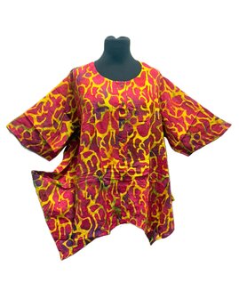 Blouse Wizard batik - roze geel