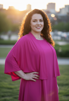 Kort vestje Ruby fuchsia