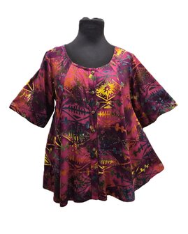 Blouse Moza batik - fuchsia