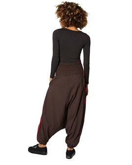 Harembroek katoen rood bruin