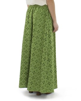 Rok katoen broderie groen