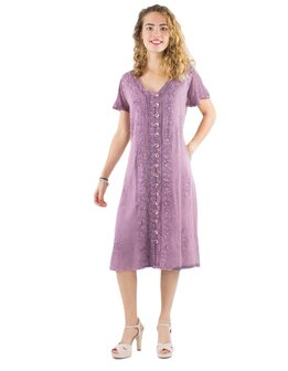 Jurk india knoopjes roze