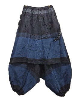 Harembroek 'rokje' blok - blauw