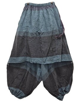 Harembroek 'rokje' blok - petrol paars