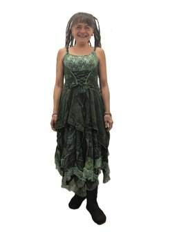 Jurk punten kant groen