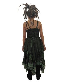 Jurk punten kant groen