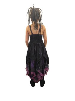 Jurk punten kant paars