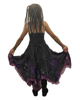 Jurk punten kant paars