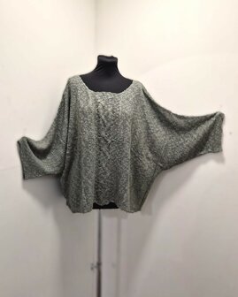 Billy trui Irma kabel - staal grijs