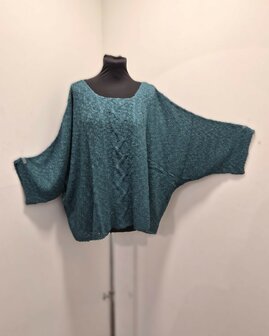 Billy trui Irma kabel - peacock 