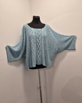 Billy trui Irma kabel - ijs blauw