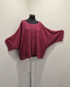 Billy trui Irma kabel - wijn rood