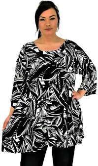 Tuniek Claire XL - Zwart wit