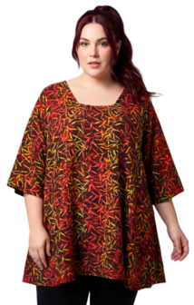 Tuniek Claire XL - Bordeaux lime