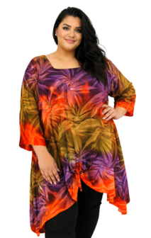 Tuniek Birgit String - Oranje paars