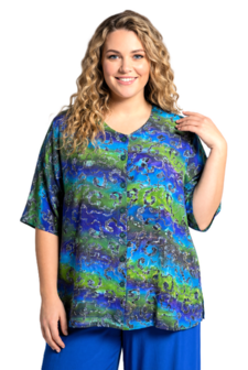 Blouse Dallas - groen blauw