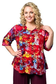Blouse Dallas - rood geel
