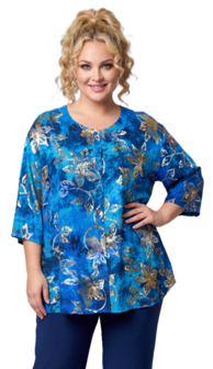 Blouse Emma - blauw beige