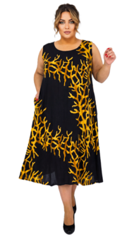 Jurk Lois - zwart oker