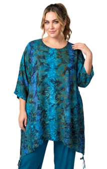 Tuniek Ebony - petrol geel