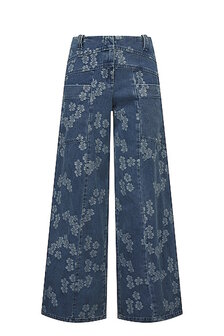 Triangle broek jeans bloem