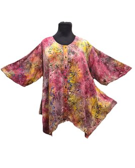 Blouse Wizard batik - geel roze