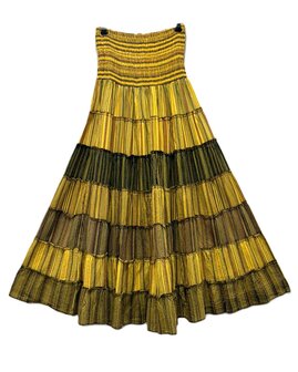 Rok katoen stroken - geel