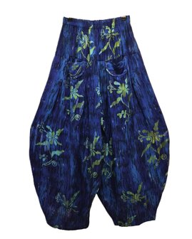 Broek Sindy +10 batik - kobalt lime