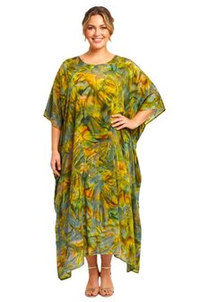 Kaftan groen geel tiedye